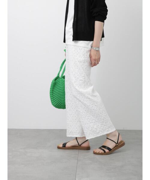 Samansa Mos2 blue（サマンサモスモスブルー）の「レースパンツ（その他パンツ・レディース・キナリ/ブラック/オフホワイト・F）」の5枚目の写真