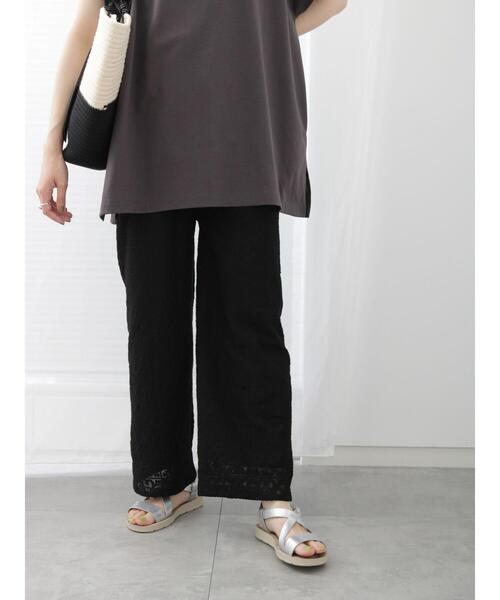 Samansa Mos2 blue（サマンサモスモスブルー）の「レースパンツ（その他パンツ・レディース・キナリ/ブラック/オフホワイト・F）」の7枚目の写真