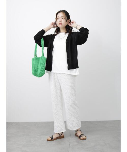 Samansa Mos2 blue（サマンサモスモスブルー）の「レースパンツ（その他パンツ・レディース・キナリ/ブラック/オフホワイト・F）」の13枚目の写真