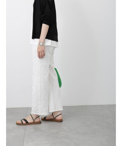 Samansa Mos2 blue（サマンサモスモスブルー）の「レースパンツ（その他パンツ・レディース・キナリ/ブラック/オフホワイト・F）」の17枚目の写真