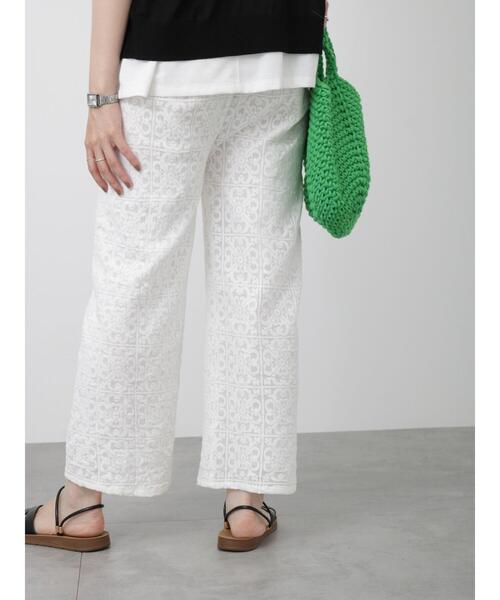 Samansa Mos2 blue（サマンサモスモスブルー）の「レースパンツ（その他パンツ・レディース・キナリ/ブラック/オフホワイト・F）」の18枚目の写真