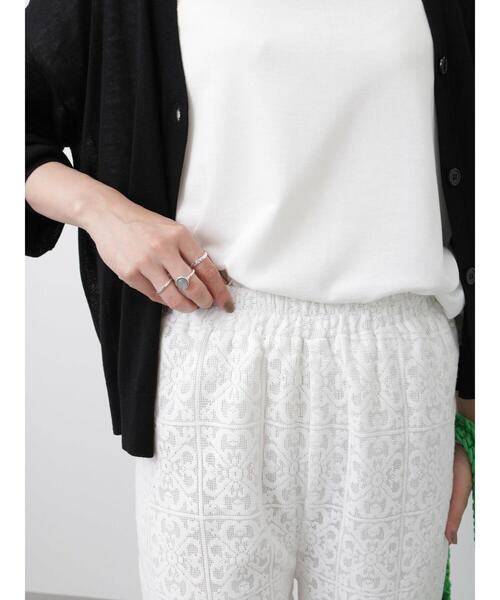 Samansa Mos2 blue（サマンサモスモスブルー）の「レースパンツ（その他パンツ・レディース・キナリ/ブラック/オフホワイト・F）」の19枚目の写真