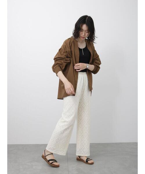 Samansa Mos2 blue（サマンサモスモスブルー）の「レースパンツ（その他パンツ・レディース・キナリ/ブラック/オフホワイト・F）」の22枚目の写真