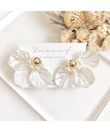 tone | 【S.coeuf】金属アレルギー対応ピアス 　立体フラワー(MA)(ピアス（両耳用）)