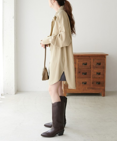 DISCOAT(ディスコート)の「チェックボウタイブラウス(シャツ/ブラウス・レディース・ブラック/ベージュ・FREE)」の6枚目の写真