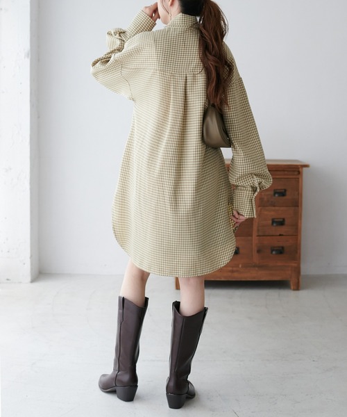 DISCOAT(ディスコート)の「チェックボウタイブラウス(シャツ/ブラウス・レディース・ブラック/ベージュ・FREE)」の7枚目の写真