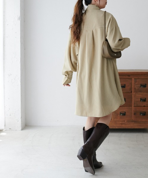 DISCOAT(ディスコート)の「チェックボウタイブラウス(シャツ/ブラウス・レディース・ブラック/ベージュ・FREE)」の8枚目の写真