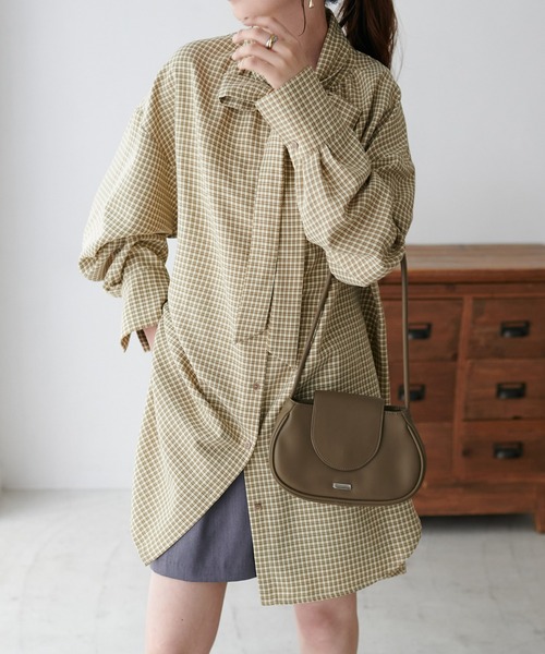 DISCOAT(ディスコート)の「チェックボウタイブラウス(シャツ/ブラウス・レディース・ブラック/ベージュ・FREE)」の10枚目の写真