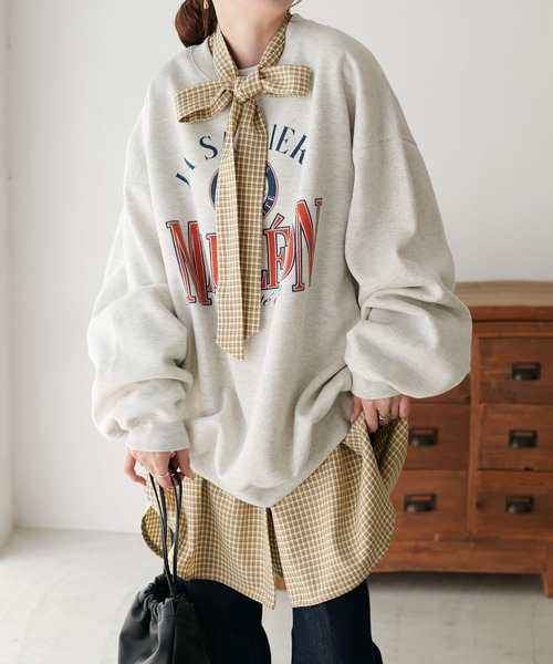 DISCOAT(ディスコート)の「チェックボウタイブラウス(シャツ/ブラウス・レディース・ブラック/ベージュ・FREE)」の16枚目の写真