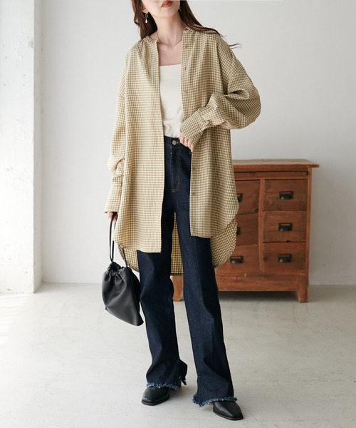 DISCOAT(ディスコート)の「チェックボウタイブラウス(シャツ/ブラウス・レディース・ブラック/ベージュ・FREE)」の13枚目の写真