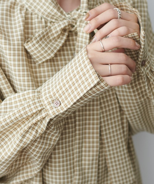 DISCOAT(ディスコート)の「チェックボウタイブラウス(シャツ/ブラウス・レディース・ブラック/ベージュ・FREE)」の22枚目の写真