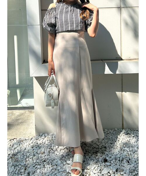 MERCURYDUO(マーキュリーデュオ)の「シアーチェックバックシャンブラウス(シャツ/ブラウス・レディース・ブラック/オフホワイト・FREE)」の9枚目の写真