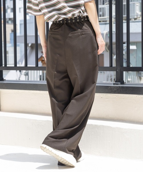 PBLIM（ページボーイリム）の「PBLIM/タックスラックス（スラックス・レディース・ブラウン/ブラック・MEDIUM/LARGE）」の7枚目の写真