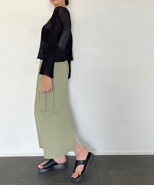 Jewelobe(ジュエローブ)の「Vネック透かし編みルーズニットプルオーバー(ニット/セーター・レディース・ホワイト/ブラウン/ブラック・FREE)」の18枚目の写真