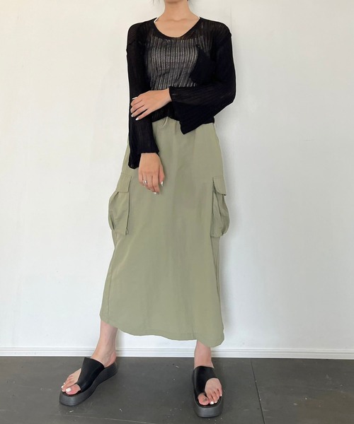 Jewelobe(ジュエローブ)の「Vネック透かし編みルーズニットプルオーバー(ニット/セーター・レディース・ホワイト/ブラウン/ブラック・FREE)」の22枚目の写真