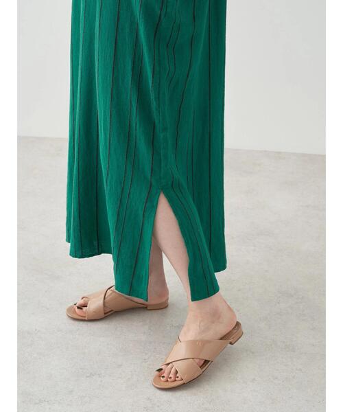 AMERICAN HOLIC（アメリカンホリック）の「リネンブレンドストライプワンピース（ワンピース・レディース・グリーン/ブラウン・M/L）」の15枚目の写真