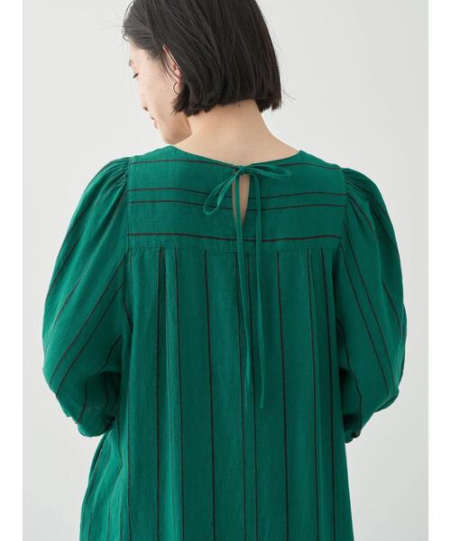 AMERICAN HOLIC（アメリカンホリック）の「リネンブレンドストライプワンピース（ワンピース・レディース・グリーン/ブラウン・M/L）」の17枚目の写真