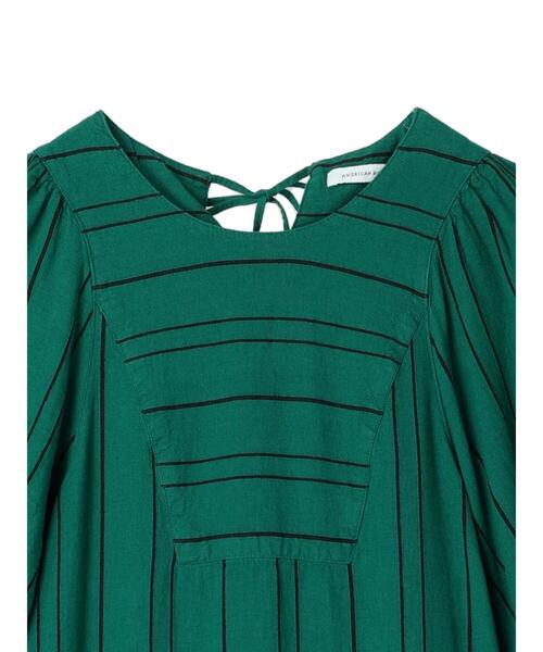 AMERICAN HOLIC（アメリカンホリック）の「リネンブレンドストライプワンピース（ワンピース・レディース・グリーン/ブラウン・M/L）」の20枚目の写真