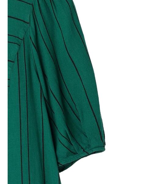 AMERICAN HOLIC（アメリカンホリック）の「リネンブレンドストライプワンピース（ワンピース・レディース・グリーン/ブラウン・M/L）」の21枚目の写真