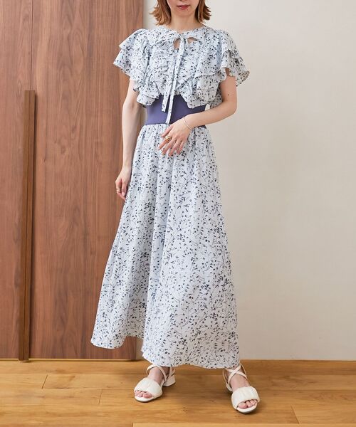 MAJESTIC LEGON(マジェスティックレゴン)の「フリルスリーブコルセットワンピース(ワンピース・レディース・ブラック系その他/ブラウン系その他2/ブルー系その他2・SMALL/MEDIUM)」の1枚目の写真