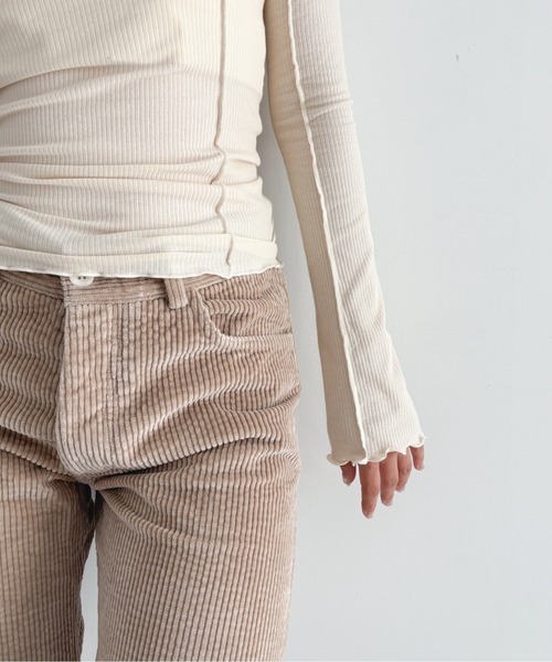 BASERANGE(ベースレンジ)の「BASERANGE OMATO TURTLE NECK(Tシャツ/カットソー・レディース・オフホワイト/ブラック・M/S)」の13枚目の写真