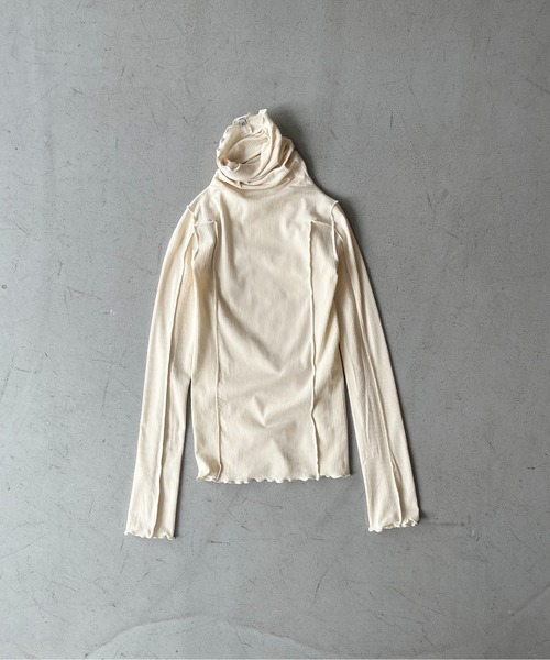 BASERANGE(ベースレンジ)の「BASERANGE OMATO TURTLE NECK(Tシャツ/カットソー・レディース・オフホワイト/ブラック・M/S)」の10枚目の写真