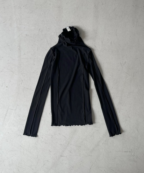 BASERANGE(ベースレンジ)の「BASERANGE OMATO TURTLE NECK(Tシャツ/カットソー・レディース・オフホワイト/ブラック・M/S)」の4枚目の写真