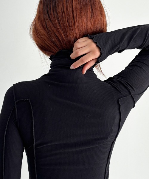 BASERANGE(ベースレンジ)の「BASERANGE OMATO TURTLE NECK(Tシャツ/カットソー・レディース・オフホワイト/ブラック・M/S)」の7枚目の写真