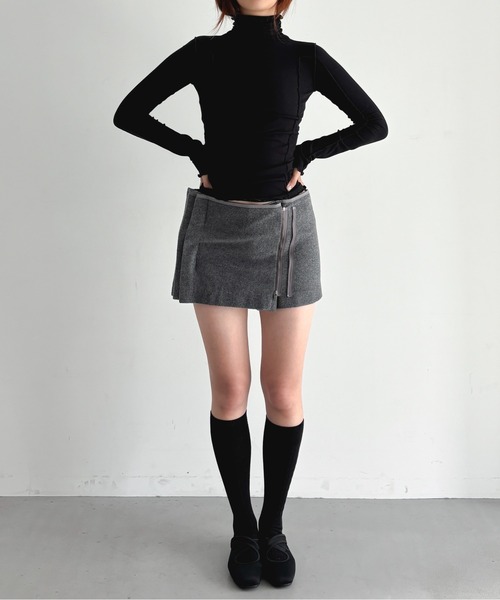 BASERANGE(ベースレンジ)の「BASERANGE OMATO TURTLE NECK(Tシャツ/カットソー・レディース・オフホワイト/ブラック・M/S)」の6枚目の写真