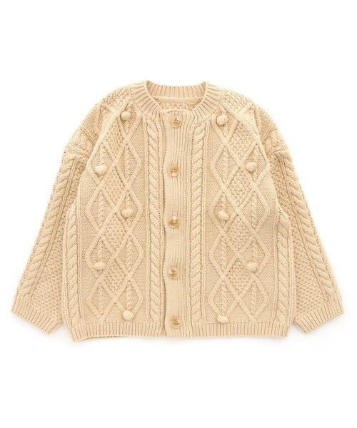 Ampersand（アンパサンド）の「【リンク】premierコットンニットカーディガン（カーディガン/ボレロ・キッズ・アイボリー/ベージュ/グレー・90/70/120/110/140/130/100/80）」の19枚目の写真