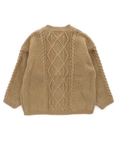 Ampersand（アンパサンド）の「【リンク】premierコットンニットカーディガン（カーディガン/ボレロ・キッズ・アイボリー/ベージュ/グレー・90/70/120/110/140/130/100/80）」の20枚目の写真