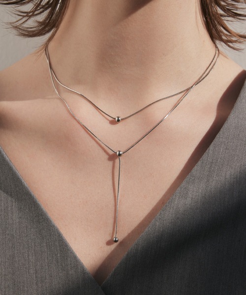 CENE（セネ）の「【CENE】セネ/トリプルボールネックレス（ネックレス・レディース・ゴールド/シルバー・FREE）」の2枚目の写真