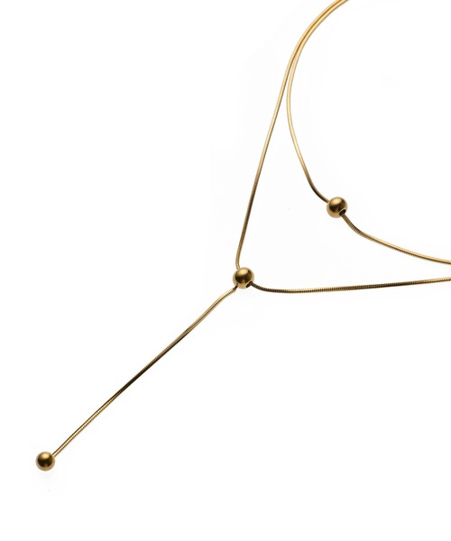 CENE（セネ）の「【CENE】セネ/トリプルボールネックレス（ネックレス・レディース・ゴールド/シルバー・FREE）」の4枚目の写真