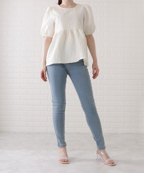Lace Ladies(レースレディース)の「裏シャギーあったかデニムパンツ(デニムパンツ・レディース・ネイビー/ダークグレー/ブラック/ライトブルー・29/25/27/31)」の17枚目の写真