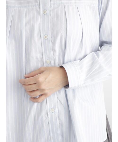 sm2rhythm（サマンサモスモスリズム）の「フロントタックシャツ（シャツ/ブラウス・レディース・ブラウン/オフホワイト/ブルー・F）」の22枚目の写真