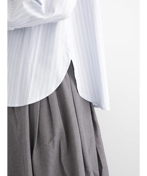 sm2rhythm（サマンサモスモスリズム）の「フロントタックシャツ（シャツ/ブラウス・レディース・ブラウン/オフホワイト/ブルー・F）」の21枚目の写真