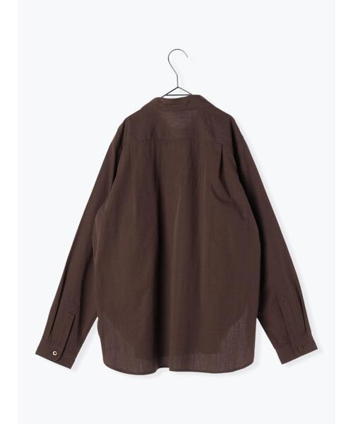 sm2rhythm（サマンサモスモスリズム）の「フロントタックシャツ（シャツ/ブラウス・レディース・ブラウン/オフホワイト/ブルー・F）」の16枚目の写真