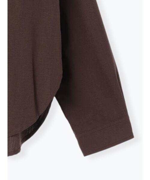 sm2rhythm（サマンサモスモスリズム）の「フロントタックシャツ（シャツ/ブラウス・レディース・ブラウン/オフホワイト/ブルー・F）」の14枚目の写真