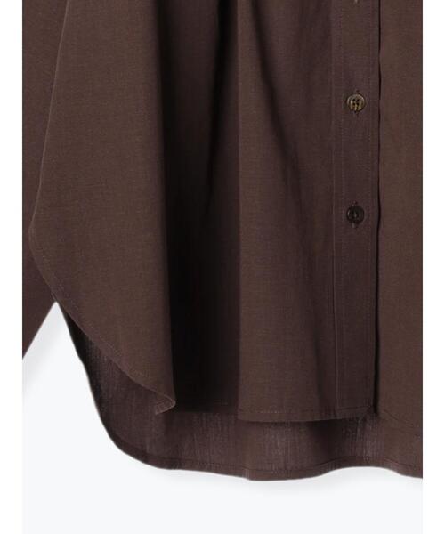 sm2rhythm（サマンサモスモスリズム）の「フロントタックシャツ（シャツ/ブラウス・レディース・ブラウン/オフホワイト/ブルー・F）」の13枚目の写真