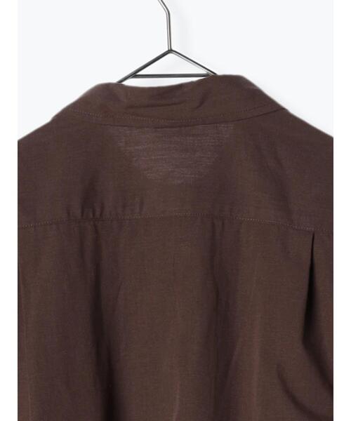 sm2rhythm（サマンサモスモスリズム）の「フロントタックシャツ（シャツ/ブラウス・レディース・ブラウン/オフホワイト/ブルー・F）」の12枚目の写真