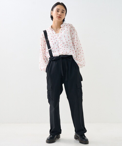 FREAK'S STORE（フリークスストア）の「ハート柄 シャツ/総柄シャツ（シャツ/ブラウス・レディース・オフホワイト/ブラック・ﾌﾘ-）」の13枚目の写真