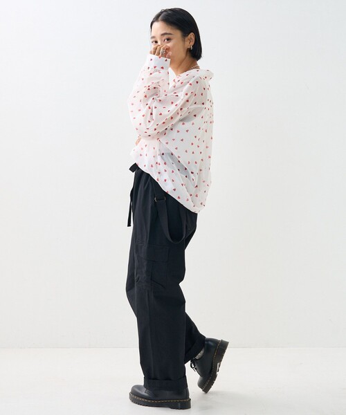 FREAK'S STORE（フリークスストア）の「ハート柄 シャツ/総柄シャツ（シャツ/ブラウス・レディース・オフホワイト/ブラック・ﾌﾘ-）」の14枚目の写真