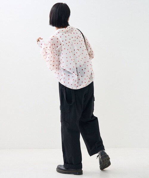 FREAK'S STORE（フリークスストア）の「ハート柄 シャツ/総柄シャツ（シャツ/ブラウス・レディース・オフホワイト/ブラック・ﾌﾘ-）」の15枚目の写真
