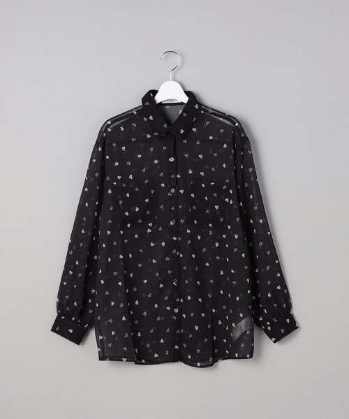 FREAK'S STORE（フリークスストア）の「ハート柄 シャツ/総柄シャツ（シャツ/ブラウス・レディース・オフホワイト/ブラック・ﾌﾘ-）」の18枚目の写真