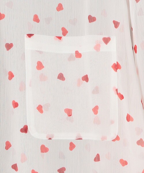 FREAK'S STORE（フリークスストア）の「ハート柄 シャツ/総柄シャツ（シャツ/ブラウス・レディース・オフホワイト/ブラック・ﾌﾘ-）」の21枚目の写真