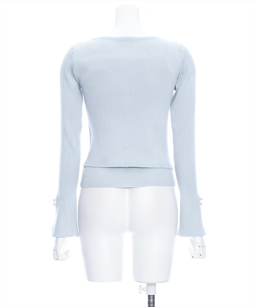 clear（クリア）の「×クルミボタンリブカーディガン&ニットキャミソール≪2024SS≫（アンサンブル・レディース・ブラック/オフホワイト/ピンク/ブラウン/サックスブルー・F）」の14枚目の写真