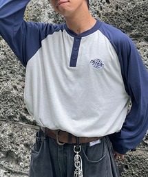 【PICSAS】ワンポイント刺繍オーバーサイズラグランTシャツ