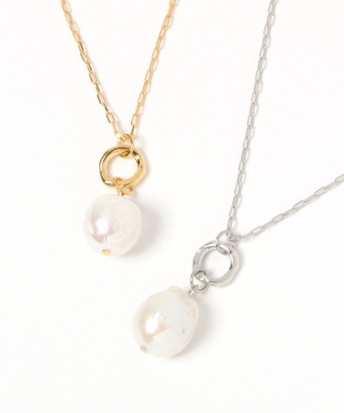 LEPSIM（レプシィム）の「【jours heureux】オイスター淡水パールネックレス　979701（ネックレス・レディース・シルバー/ゴールド・ONE SIZE）」の8枚目の写真