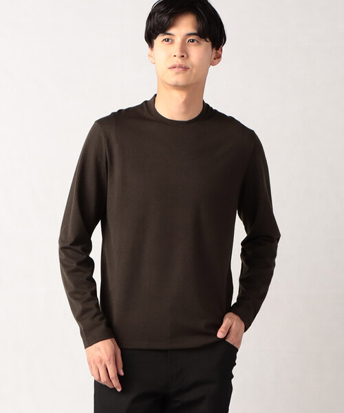 COMME CA MEN（コムサメン）の「【ウォッシャブルウール】 長袖ジャケTシャツ（Tシャツ/カットソー・メンズ・ブルー/ダークブラウン/ブラック/グレー・L/M）」の4枚目の写真