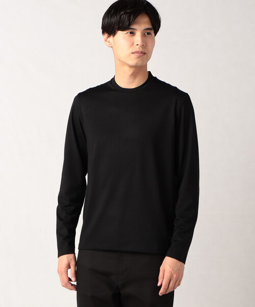 COMME CA MEN（コムサメン）の「【ウォッシャブルウール】 長袖ジャケTシャツ（Tシャツ/カットソー・メンズ・ブルー/ダークブラウン/ブラック/グレー・L/M）」の2枚目の写真